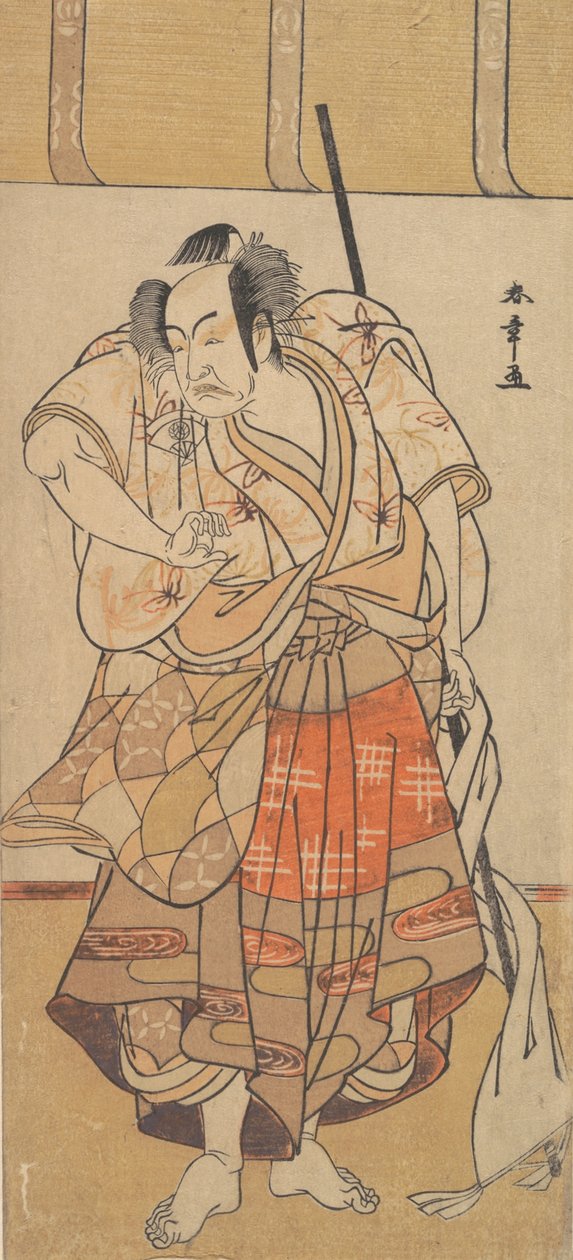 První Onoe Kikugoro jako rozhněvaný muž, ca. 1772. od Shunsho