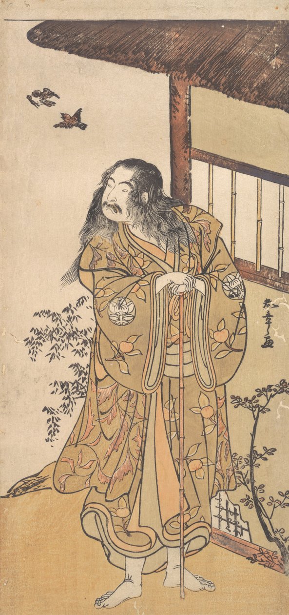 Devátý Ichimura Uzaemon v roli Shunkana, ca. 1778. od Shunsho
