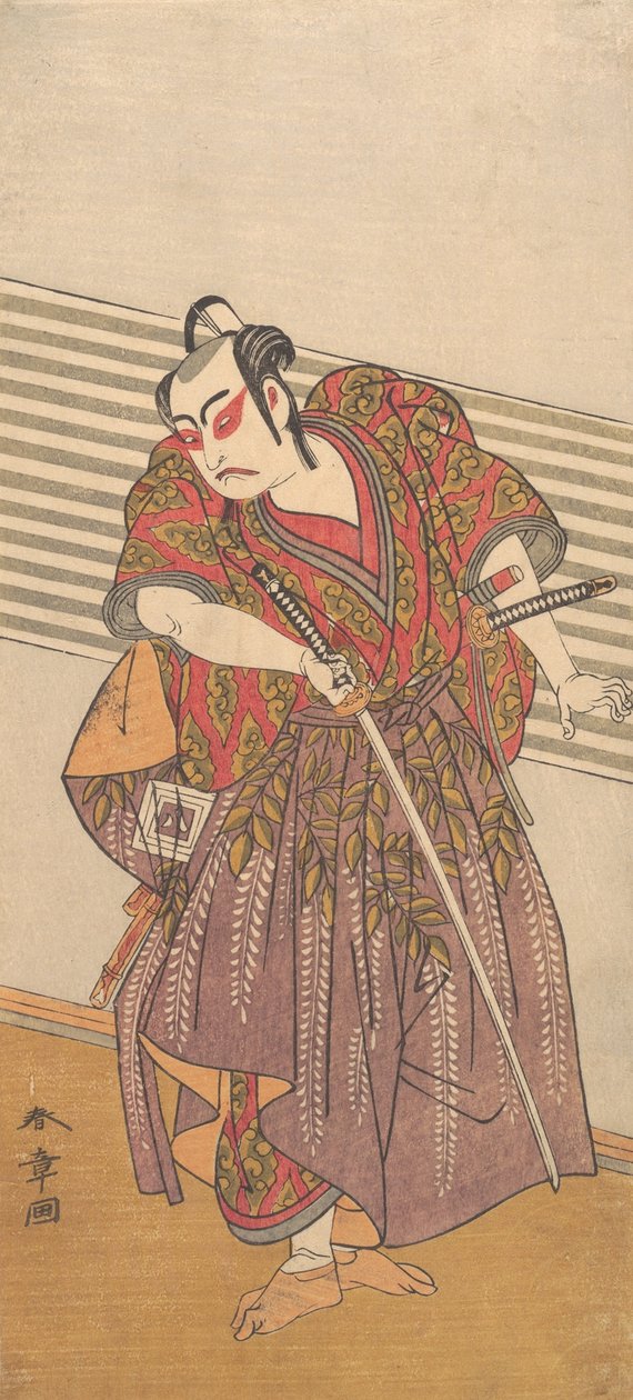 Druhý Ichikawa Yaozo jako samuraj, pravděpodobně 1773. od Shunsho