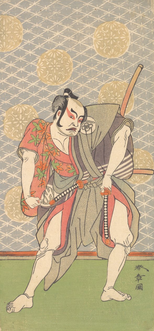 Druhý Nakamura Sukegoro v roli Gokumon no Shobei, druhý měsíc, 1771. od Shunsho