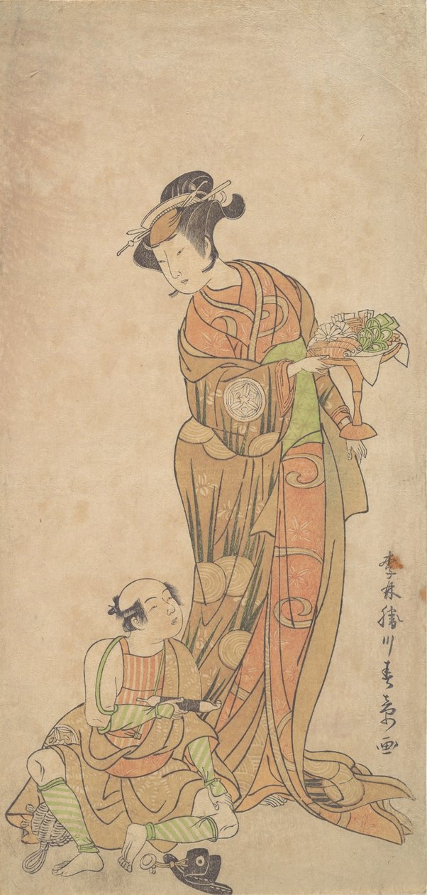 Druhý Yamashita Kinsaku v roli Shigenoi, léto 1772. od Shunsho