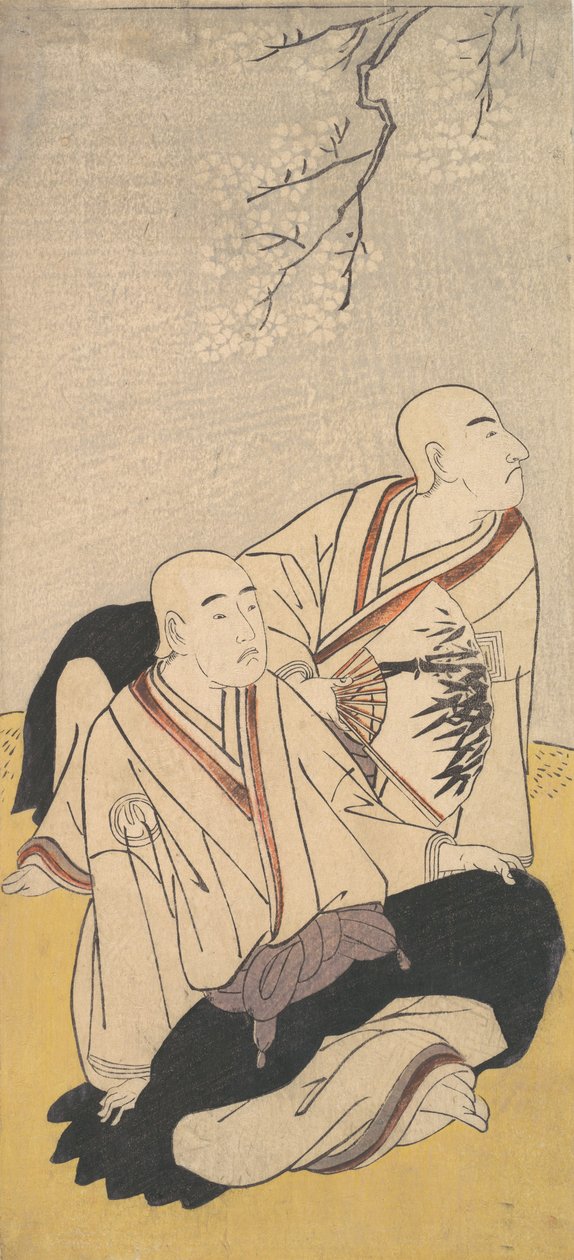 Třetí Sawamura Sojuro a druhý Ichikawa Monnosuke jako buddhističtí mniši, 1791. od Shunsho