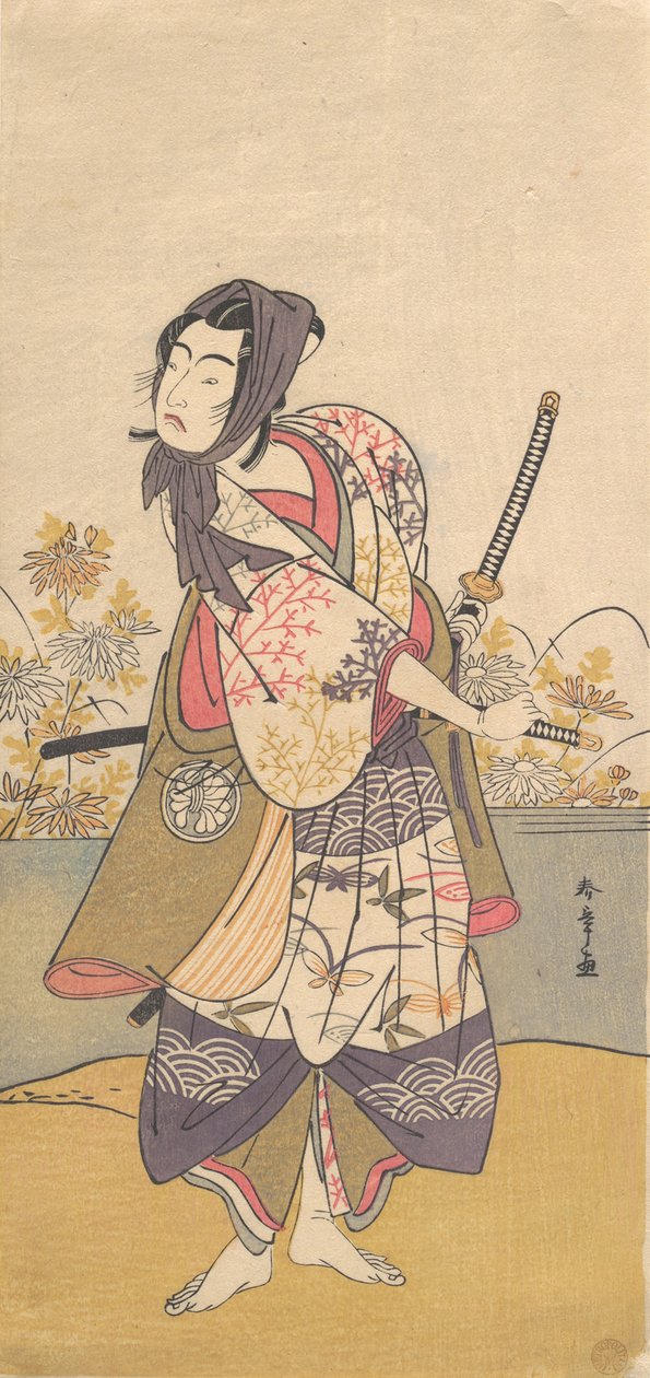 Třetí Segawa Kikunojo v roli Soga no Goro Tokimune, druhý měsíc, 1785. od Shunsho