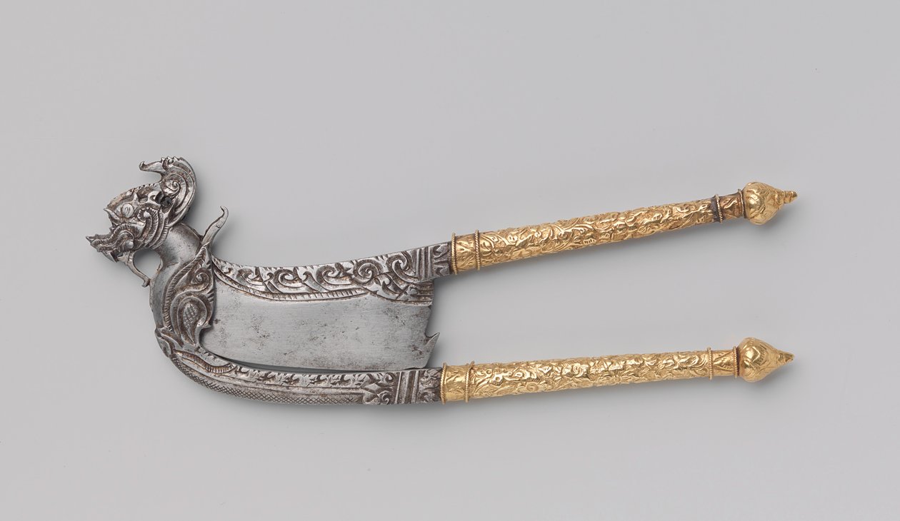 Řezačka betelových ořechů, cca 1690-1720 (železo a zlato) od Siamese School