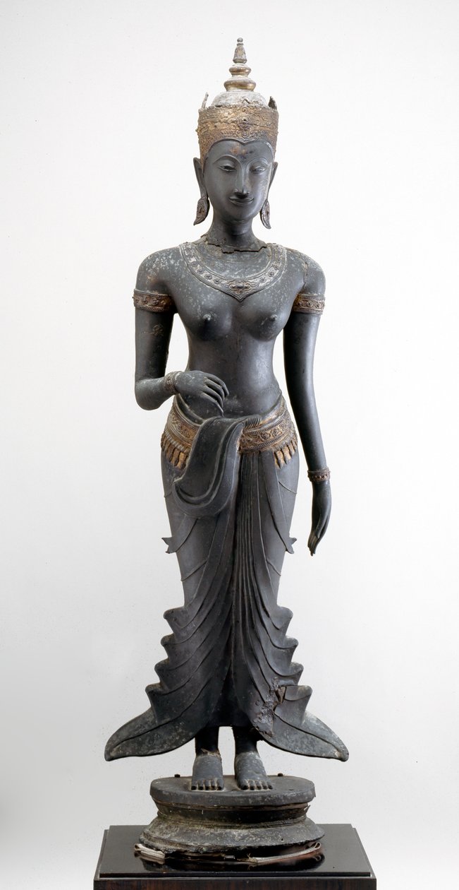 Stojící Uma, Sukhothai styl (pozlacený bronz) od Siamese School