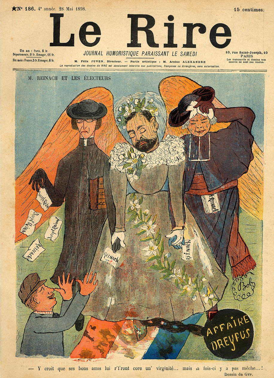 Karikatura Josepha Reinacha, z přední obálky 