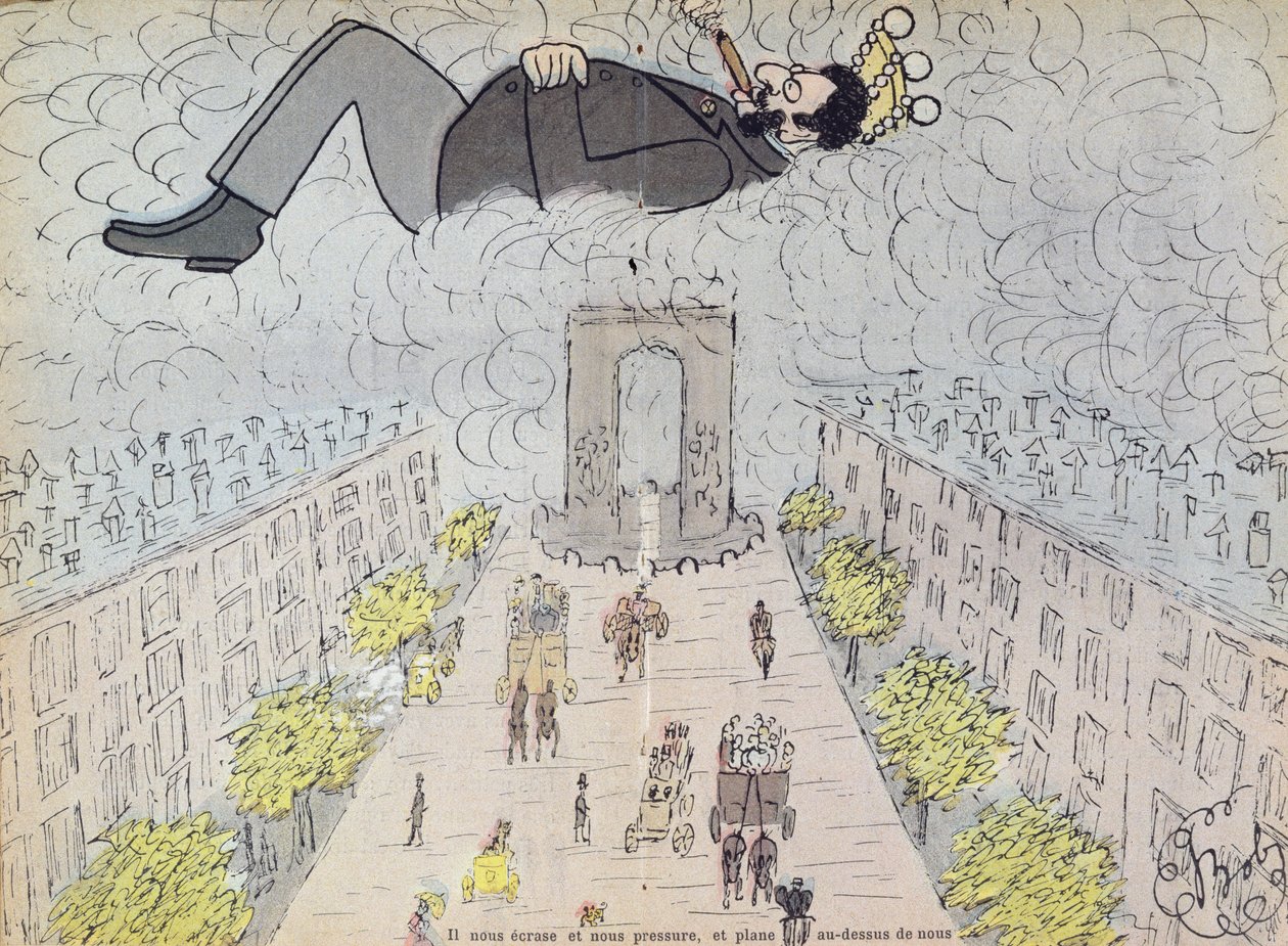 Antisemitská karikatura z „Ohe, Les Dirigeants“ od umělce, 1896 od Sibylle Gabrielle de Riquetti de Mirabeau