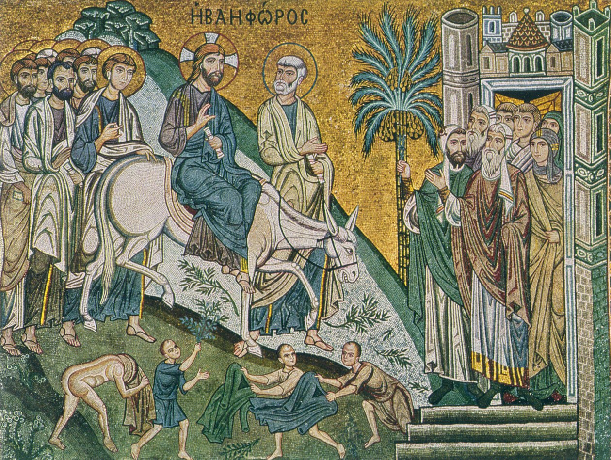 Vstup do Jeruzaléma (mozaika) od Sicilian School