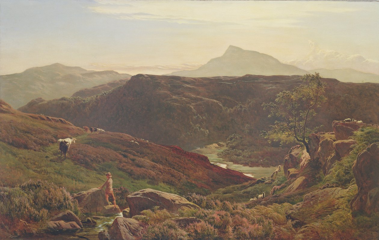 Moel Siabod z Capel Curmon, 1867 od Sidney Richard Percy