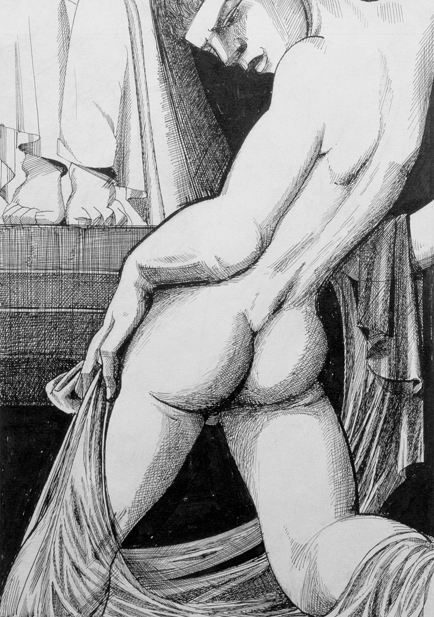 Ganymede before Zeus, 1923 (inkoust a wc) od Sidney Hunt