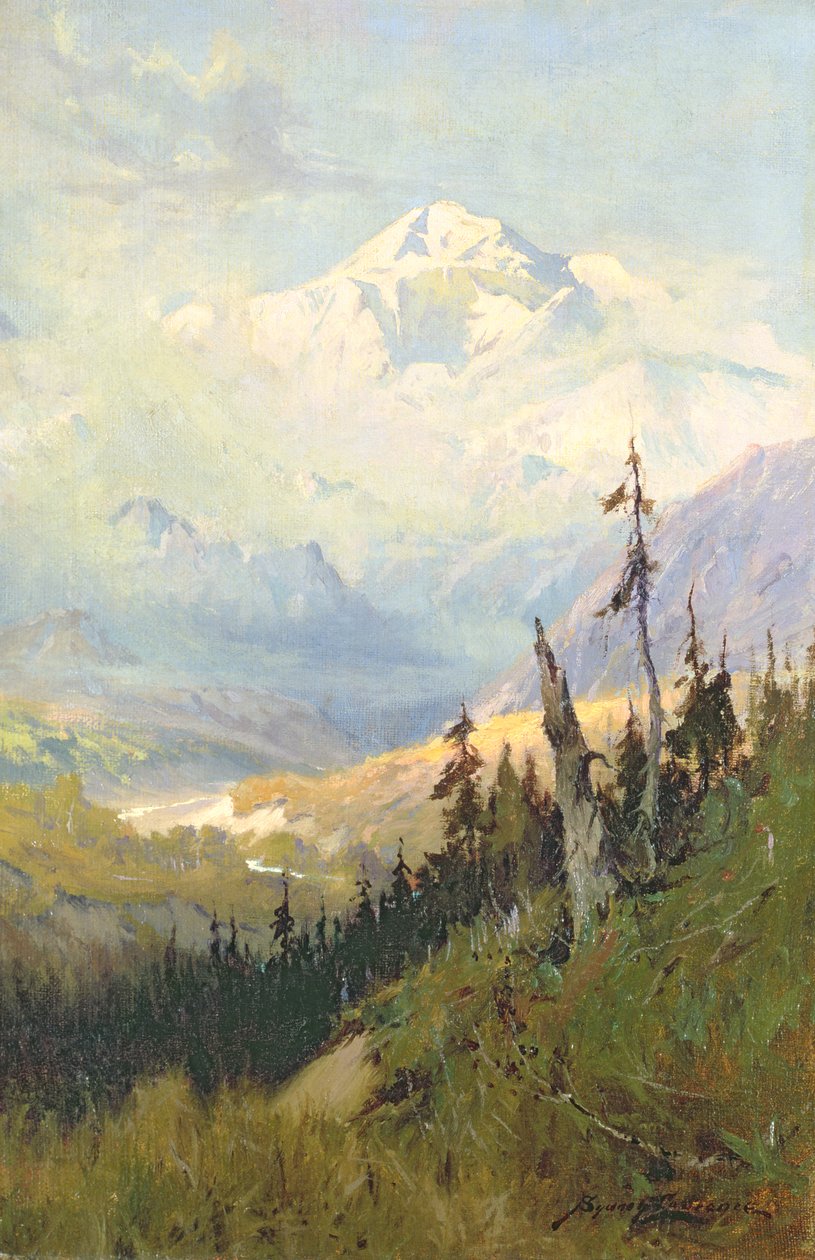 Podzimní den, Mt. McKinley (olej na plátně) od Sidney Laurence