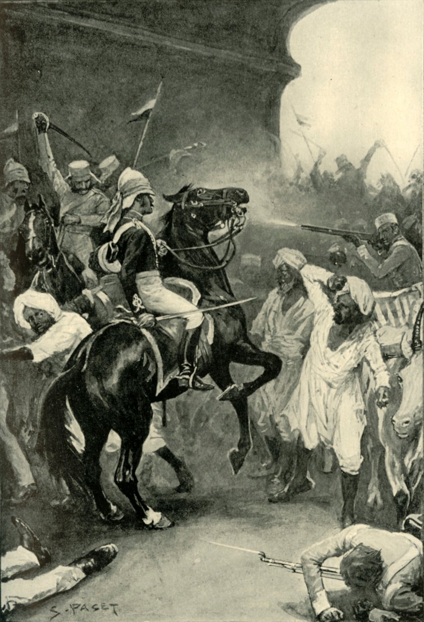 Robertsovi prostřelili hlavu nabíječkou v Bulandshair, 1901. od Sidney Paget