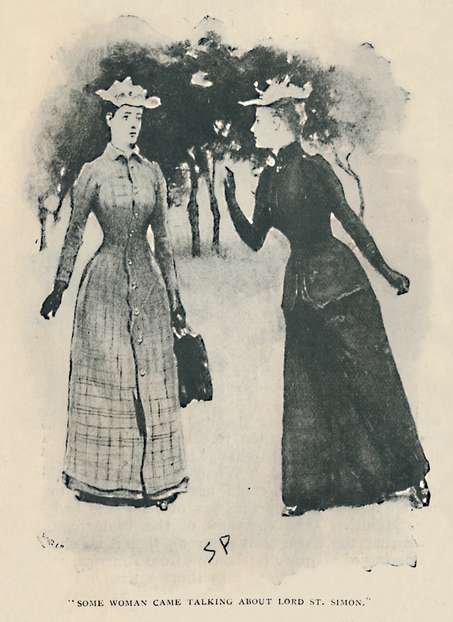 Nějaká žena přišla mluvit o lordu sv. Šimonovi, 1892 od Sidney Paget