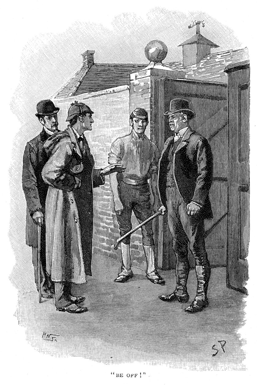The Adventure of Silver Blaze, Holmes vyslýchá podezřelého od Sidney Paget