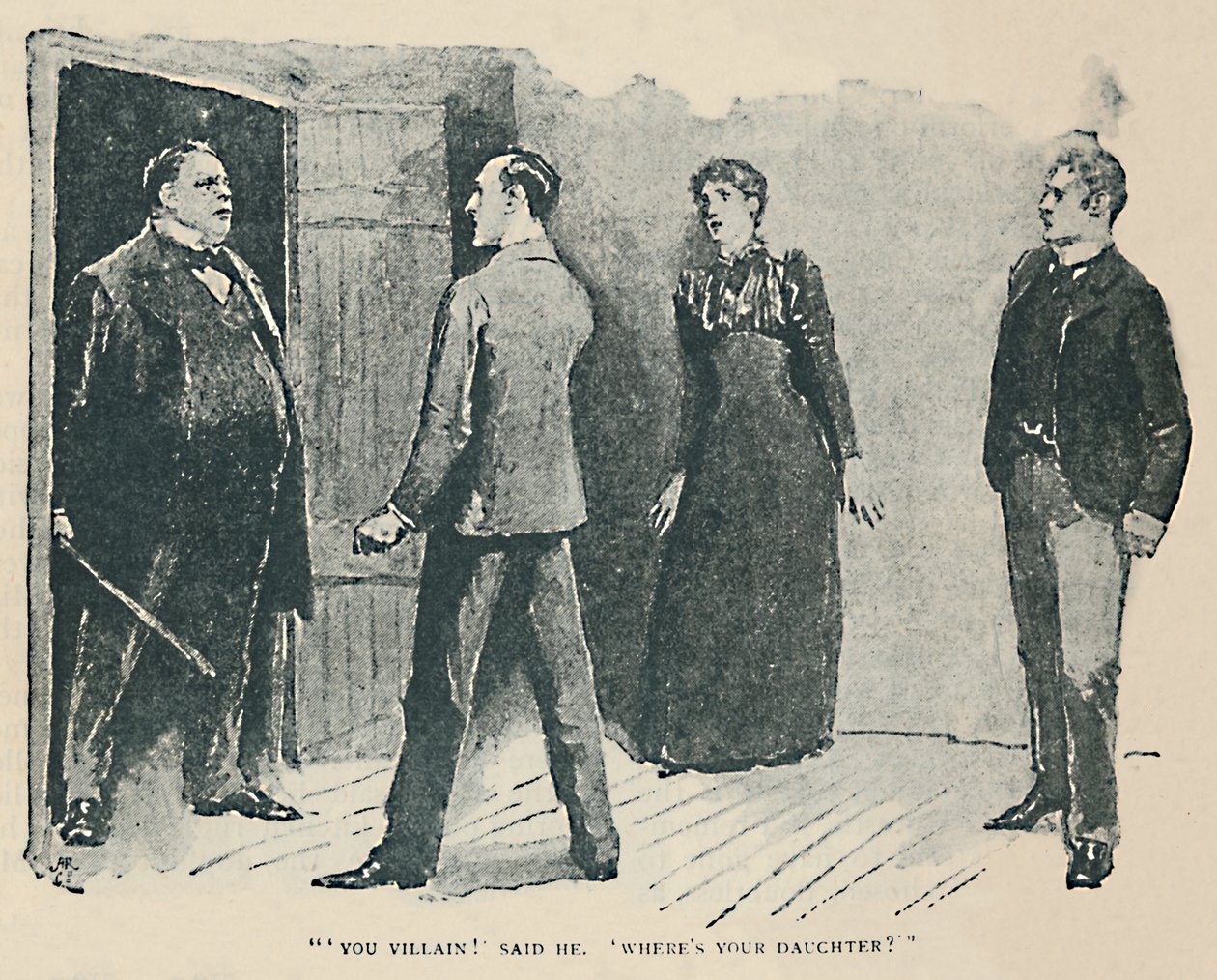 Ty padouchu! Řekl On. Kde je moje dcera, 1892 od Sidney Paget