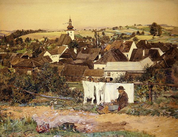 Oberosterreichisches Dorf (Hornorakouská vesnice) od Sidonie Springer