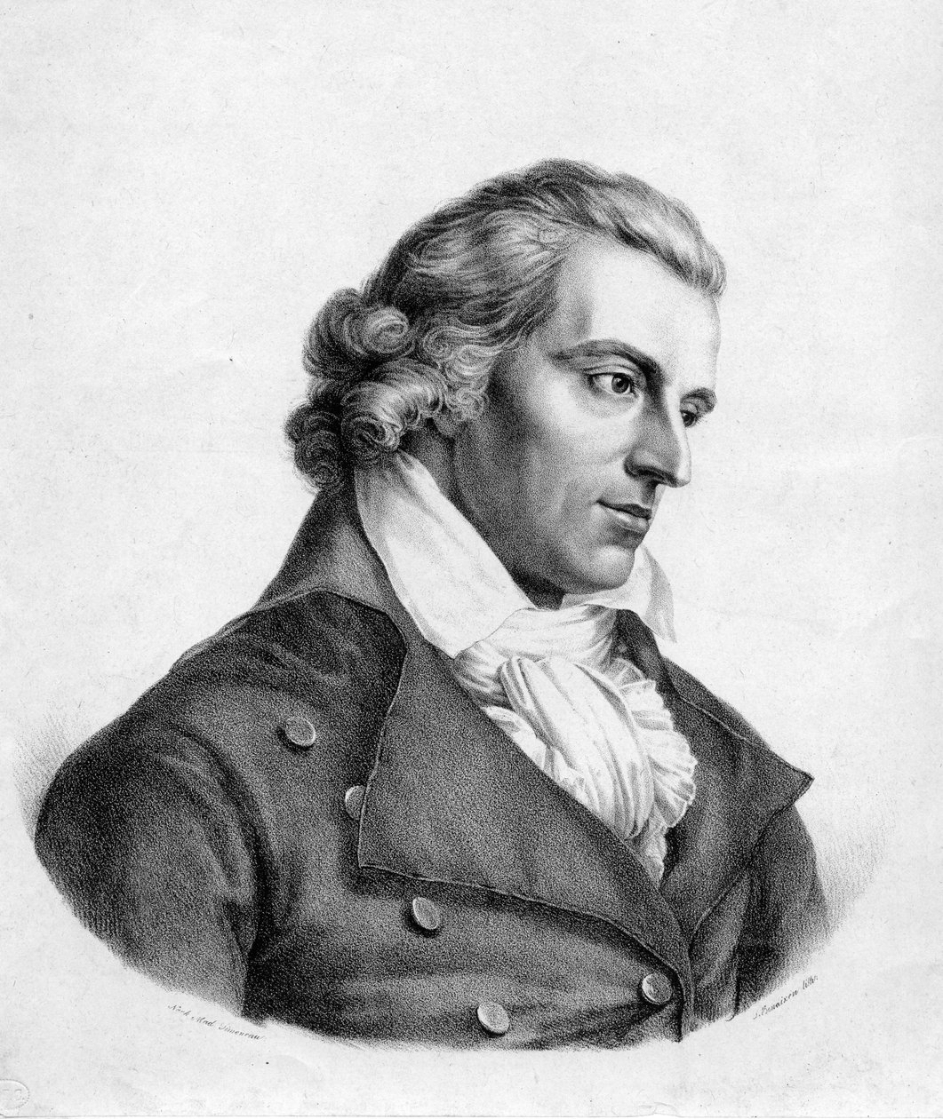 rytý portrét od Siegfried Detlev Bendixen d Simoneau»
