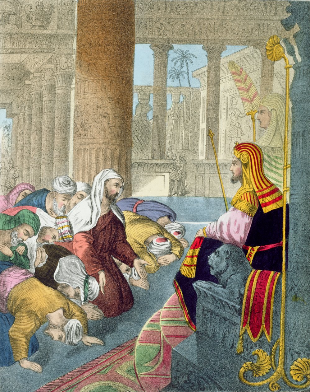 Joseph přijímající poctu svých bratří, z bible vytištěné Edwardem Goverem, 1870 od Siegfried Detler Bendixen