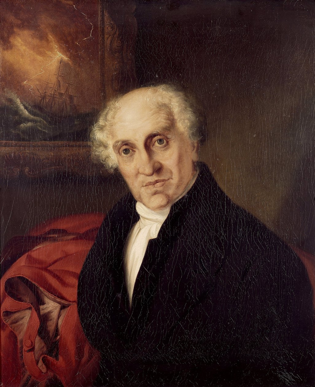 Portrét reverenda doktora Alexandra Scotta (1768-1840), kaplana Horatia Nelsona (1758-1805) na lodi "Victory" Olej na plátně od Siegfried Detler Bendixen