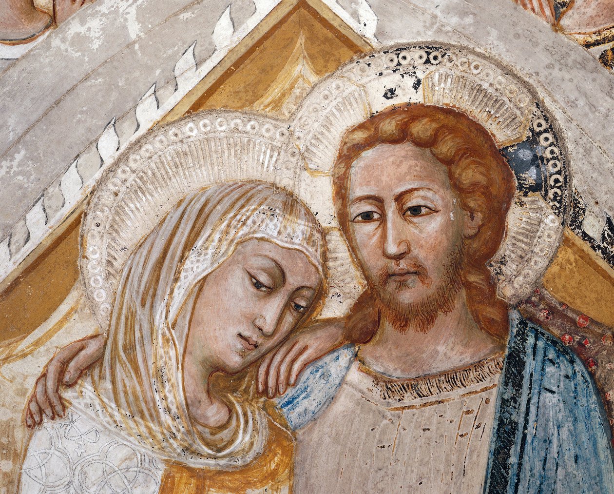 Nanebevzetí Panny Marie, detail od Sienese School