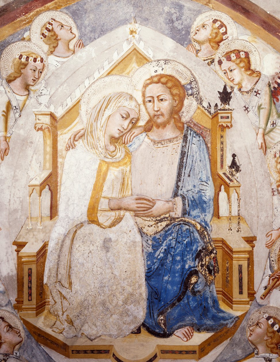 Nanebevzetí Panny Marie, detail od Sienese School