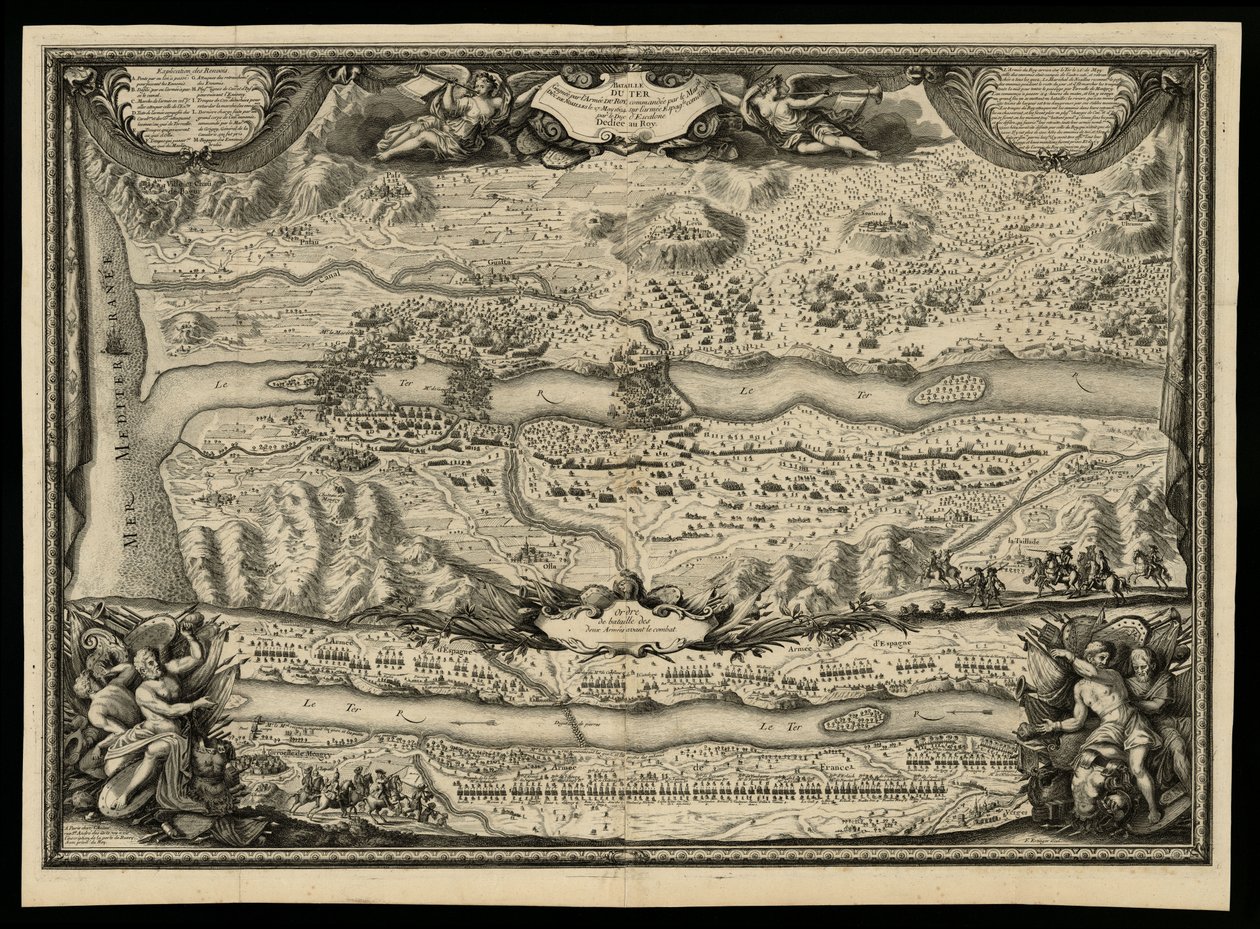 Bitva o Ter vyhrál královská armáda pod velením vévody z Noailles 27. května 1694 od Sieur de Beaulieu