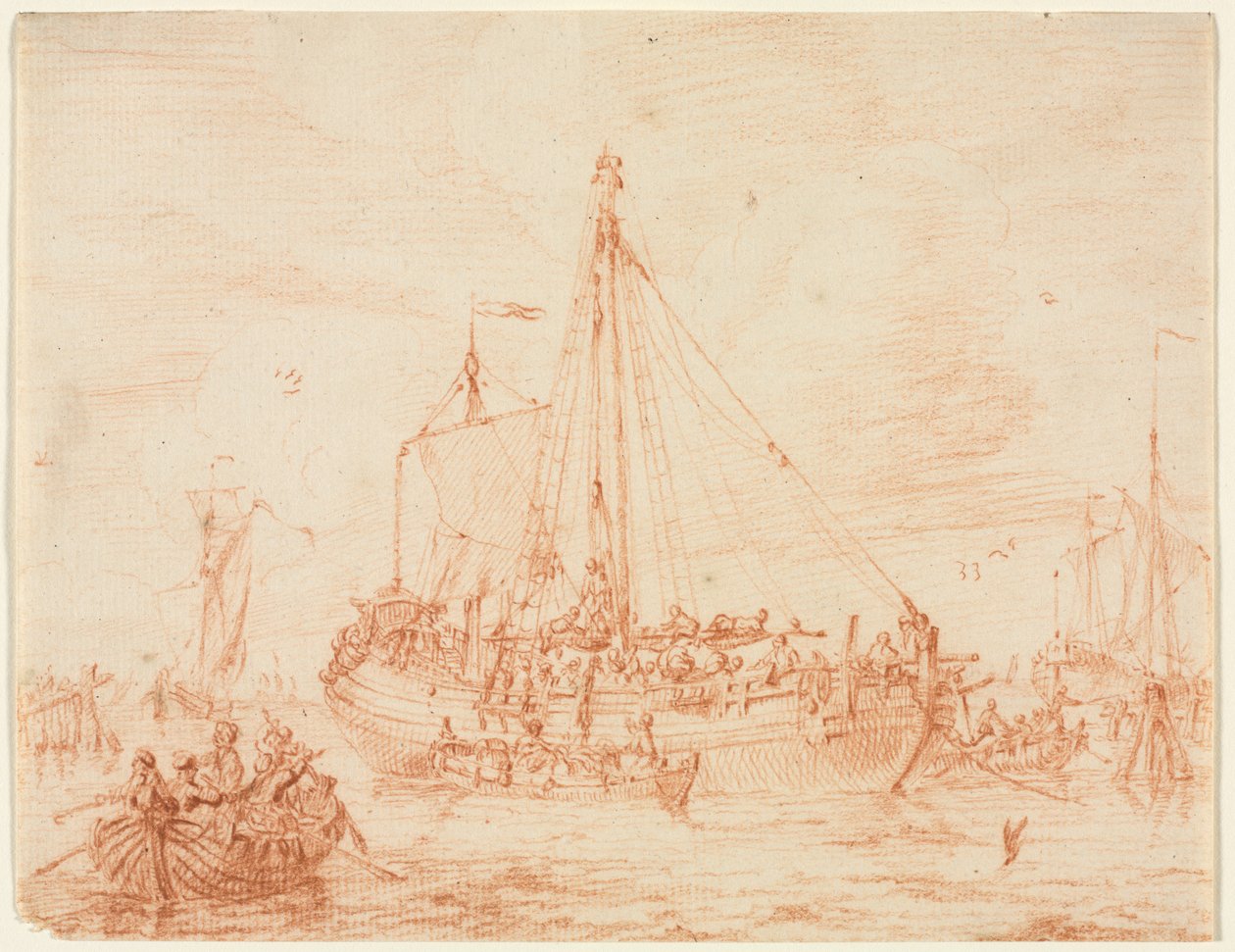 Příprava Herring Bark, první třetina 1700. od Sieuwert van der Meulen