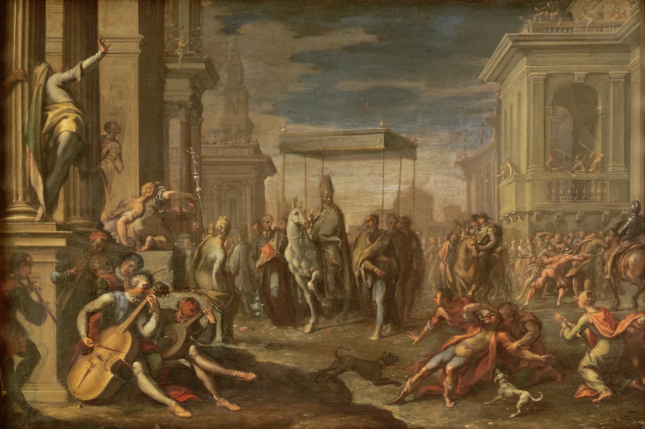 Zázrak svatého Ambrože od Sigismondo Caula