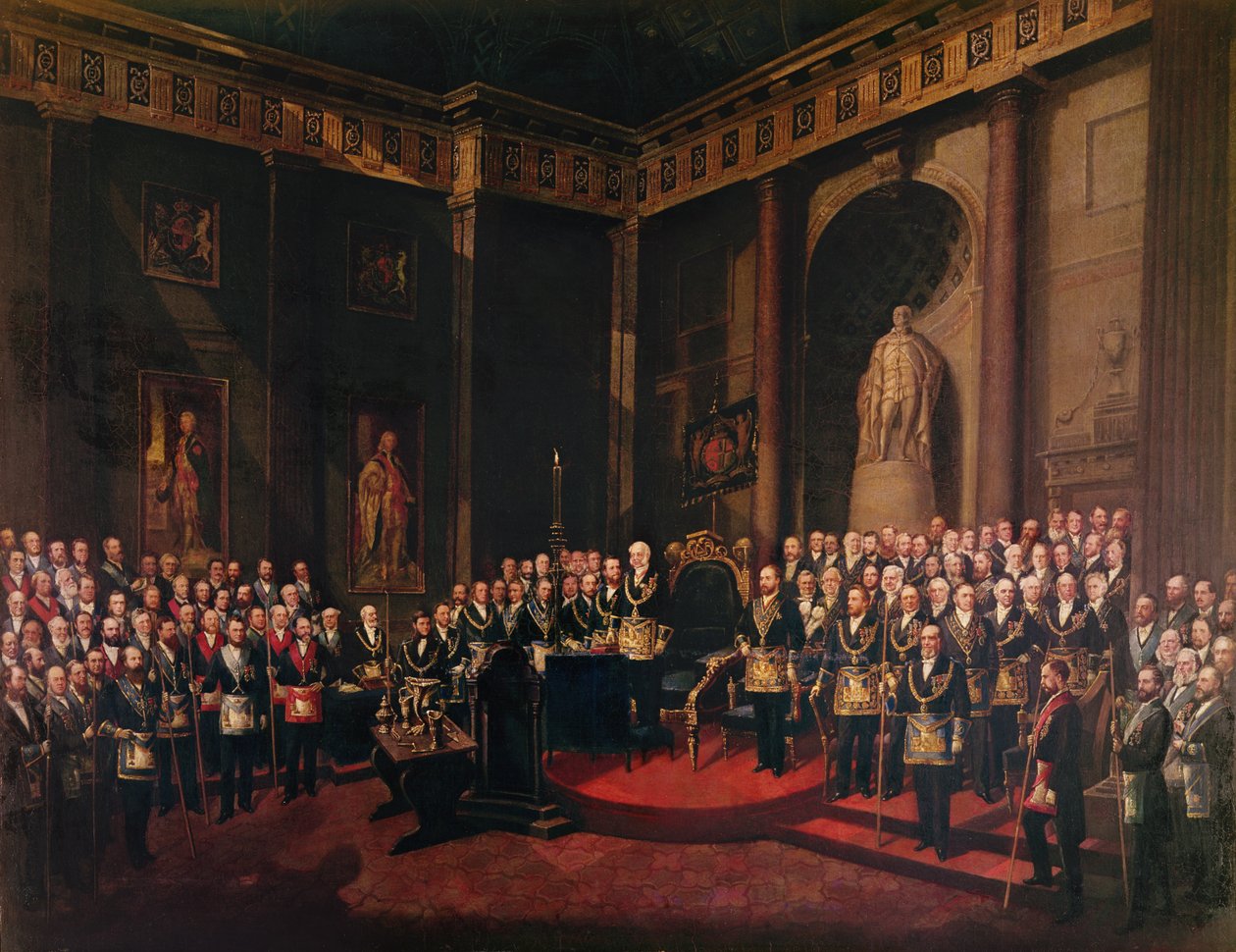 Přijetí HRH prince z Walesu jako minulého velmistra, 1. prosince 1869 od Sigismund Rosenthal