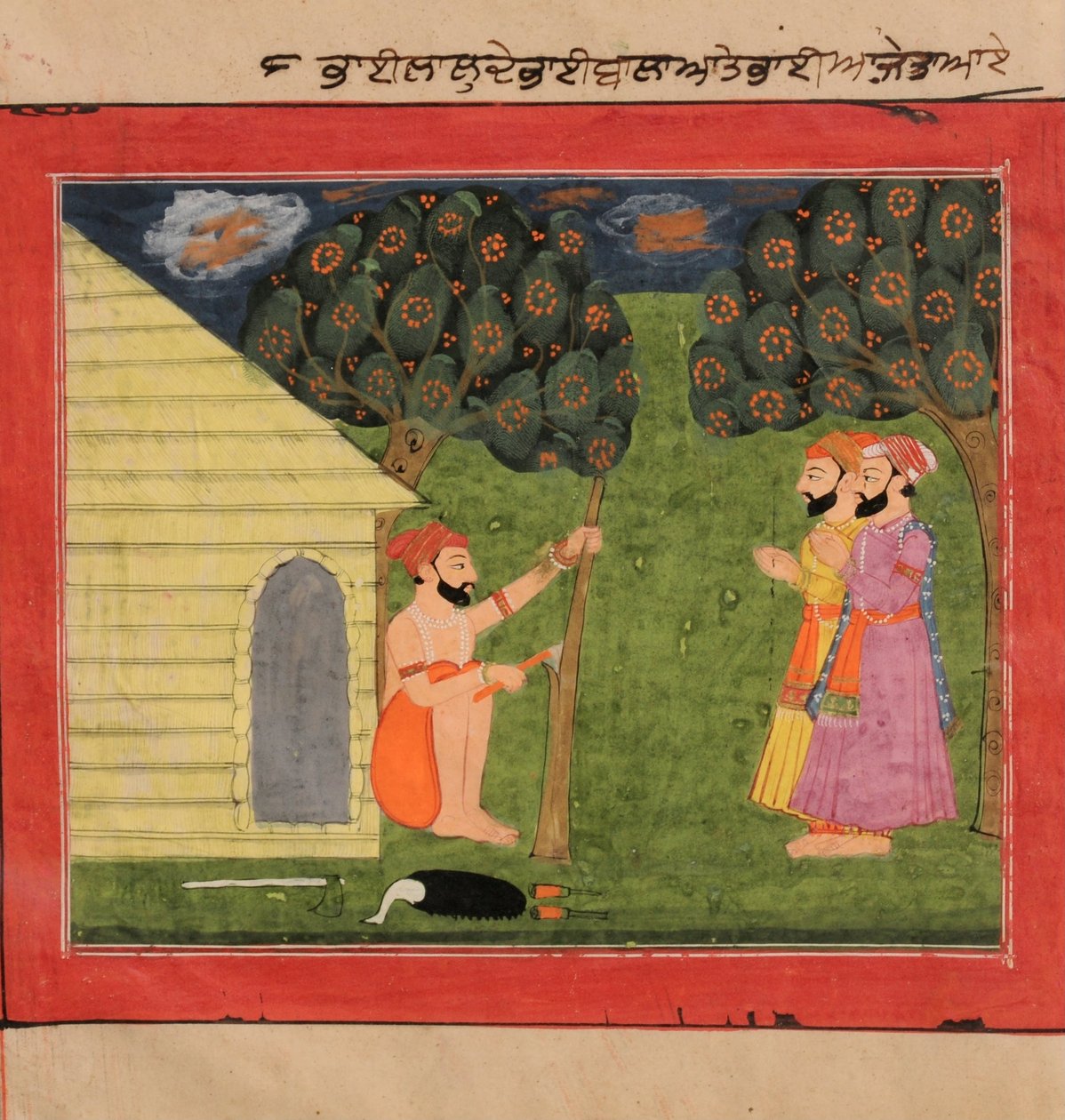 Bhai Bala a Bhai Ajit navštíví tesaře Bhai Lalu od Sikh School