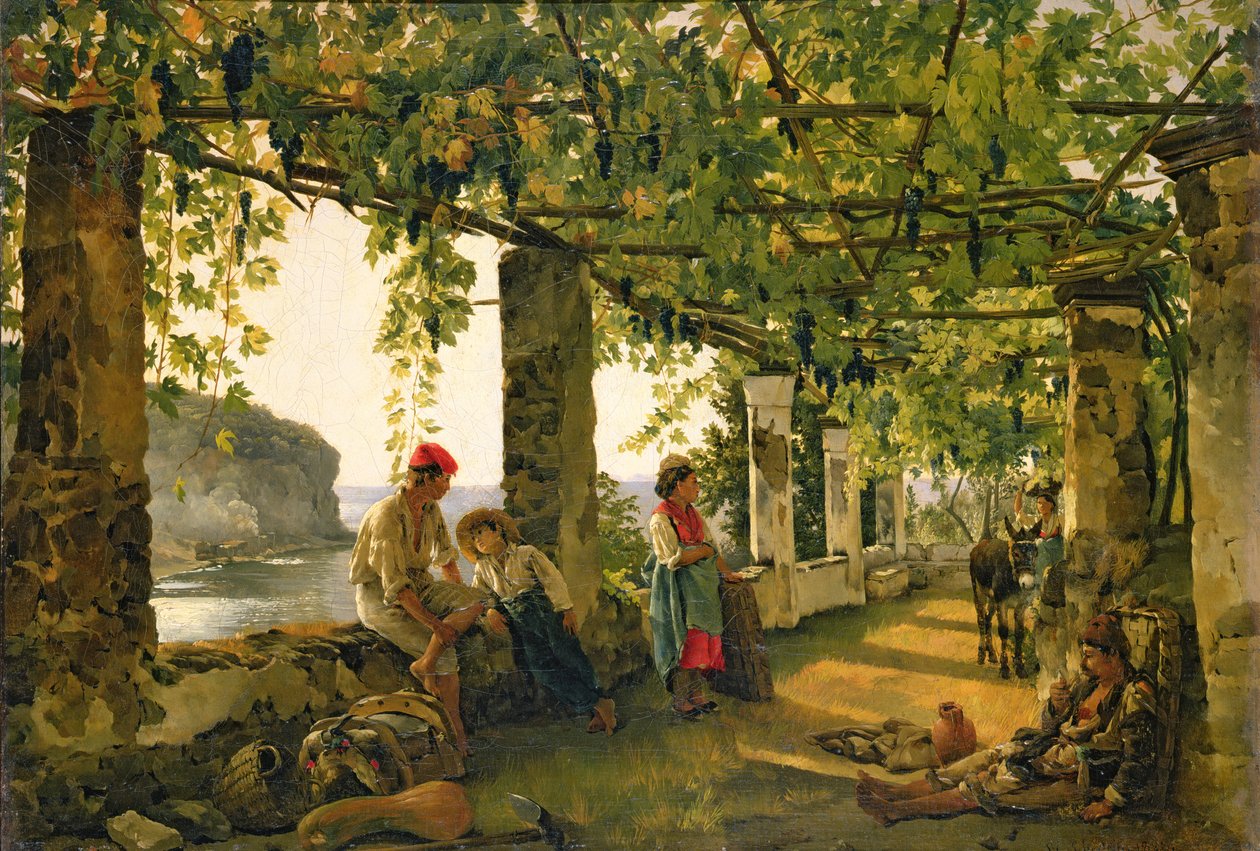 Veranda s kroucenými vinicemi, 1828 od Silvestr Fedosievich Shchedrin
