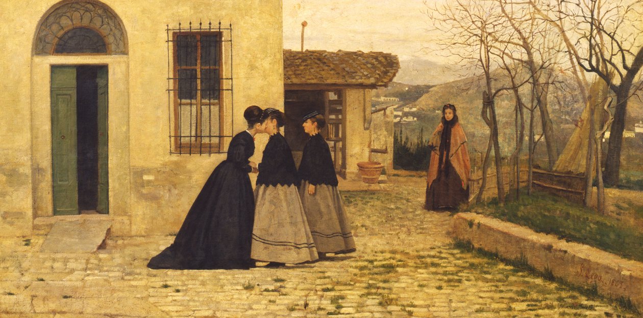 Návštěva, 1868 od Silvestro Lega