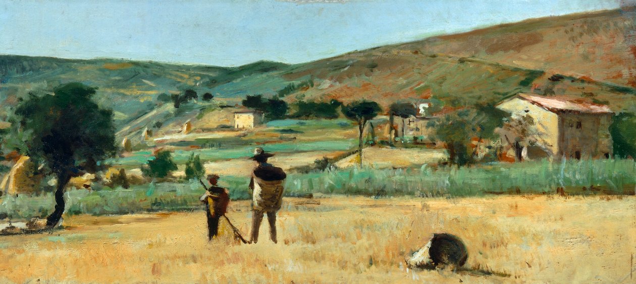 Venkov s rolníky od Silvestra Lega od Silvestro Lega