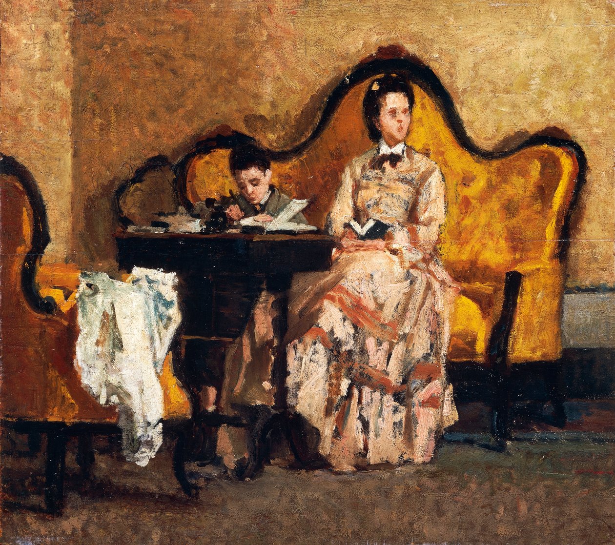 Domácí úkol, Silvestro Lega (1826-1895) od Silvestro Lega