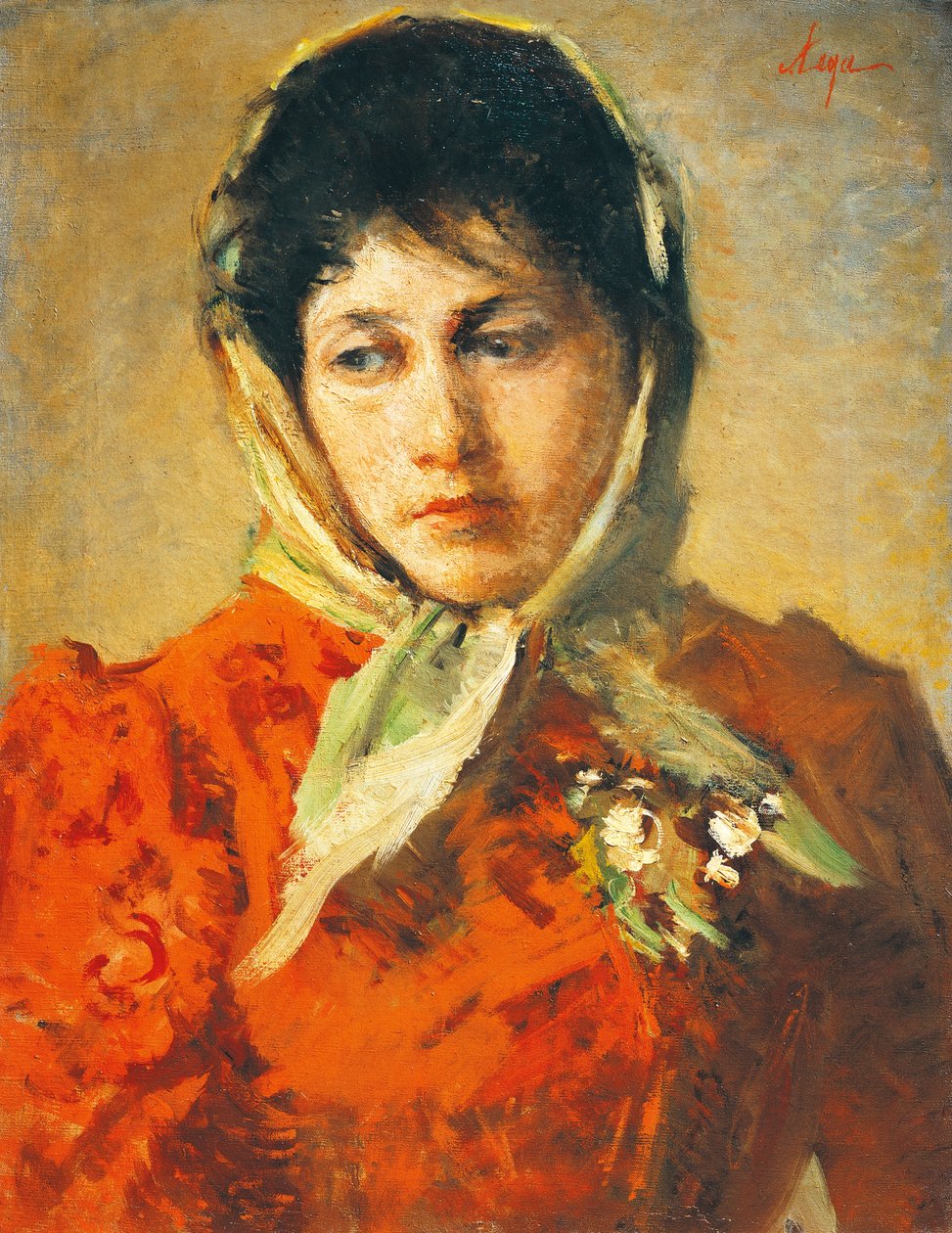 La scellerata (Vilná žena), od Silvestra Lega (1826-1895), olej na plátně, 50x38 cm od Silvestro Lega