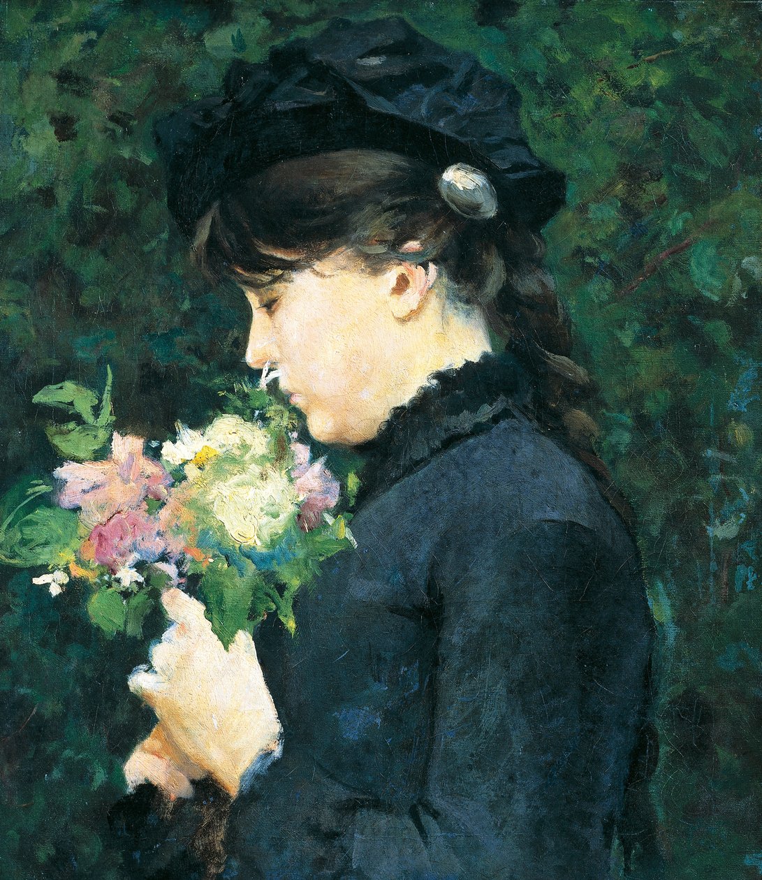 Portrét Eleonory Tommasi, Silvestro Lega (1826-1895), olej na plátně, 48x40 cm od Silvestro Lega