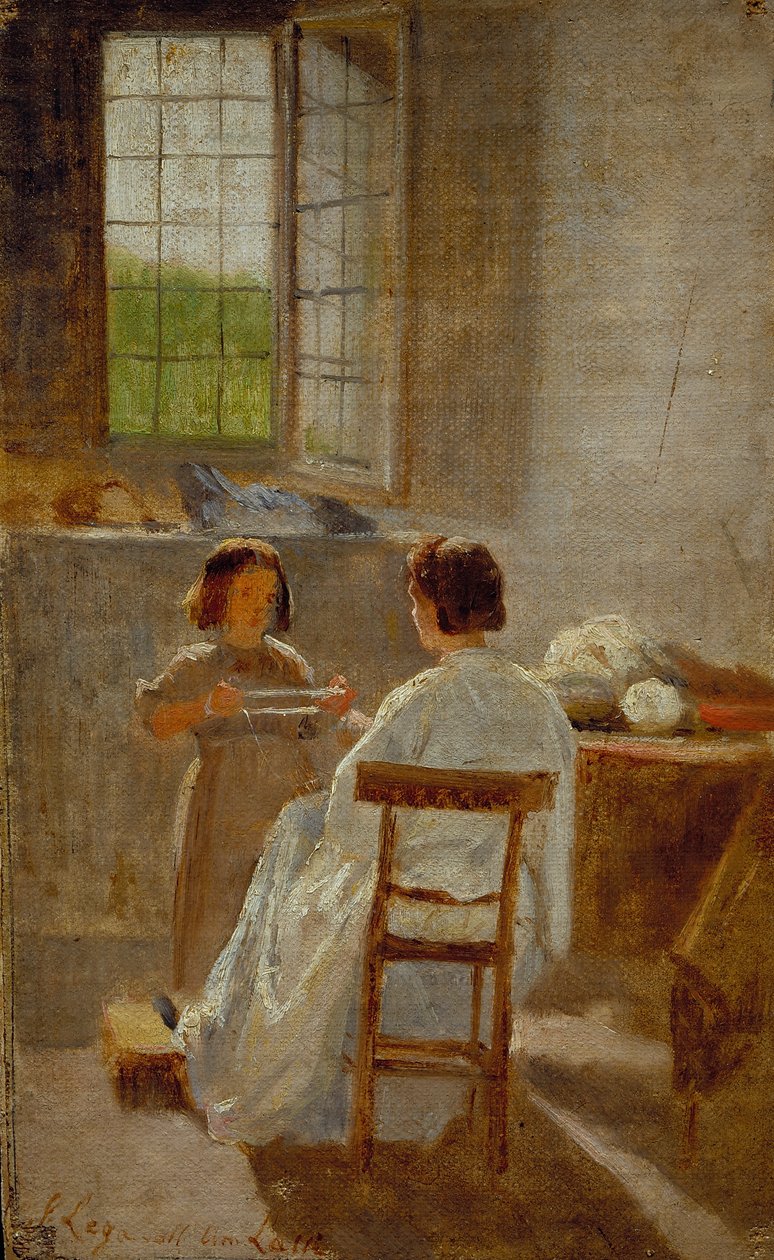 Pracovní výchova, asi 1863 (olej na plátně) od Silvestro Lega