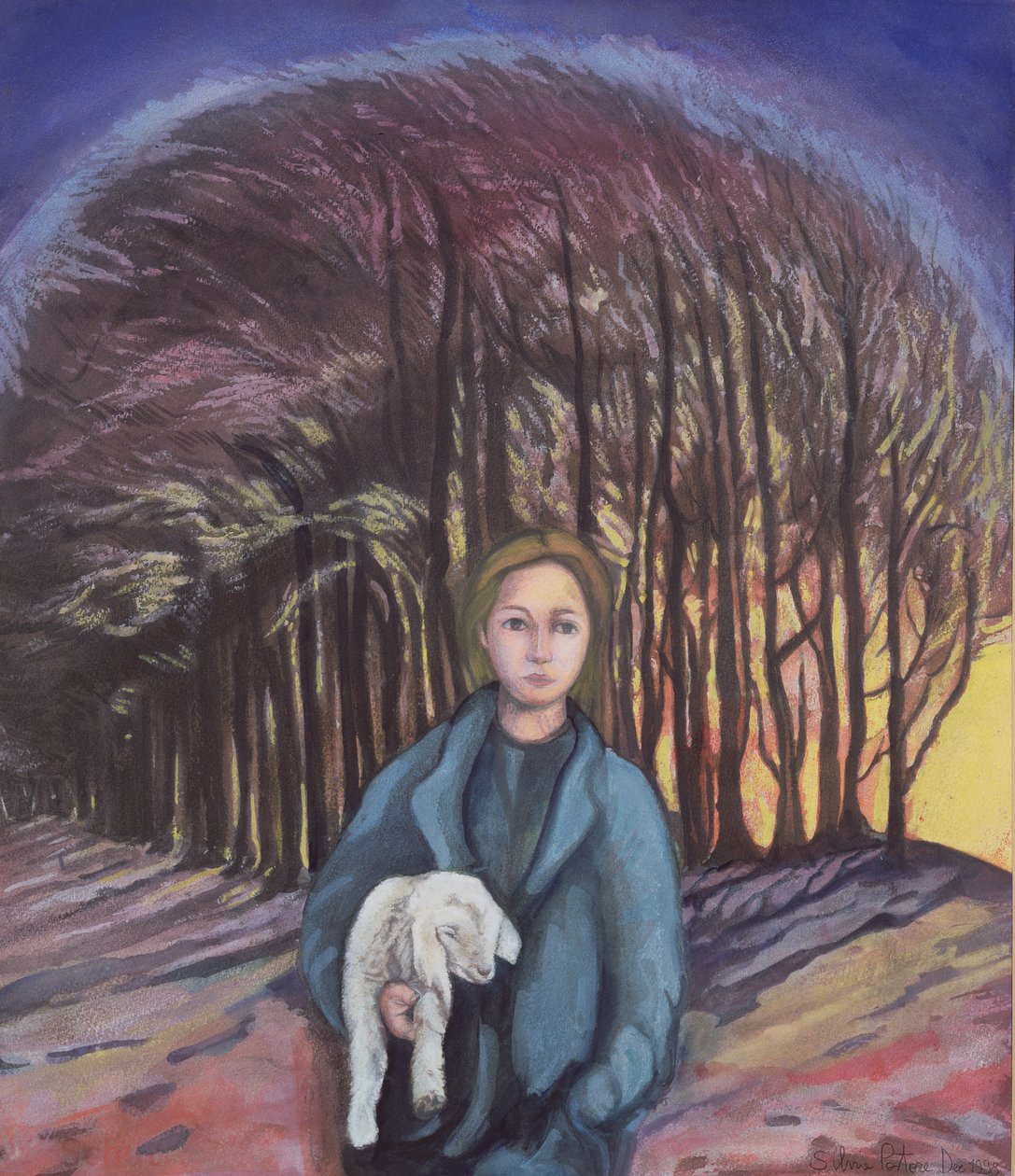The Lamb, 1999 (wc na papíře) od Silvia Pastore