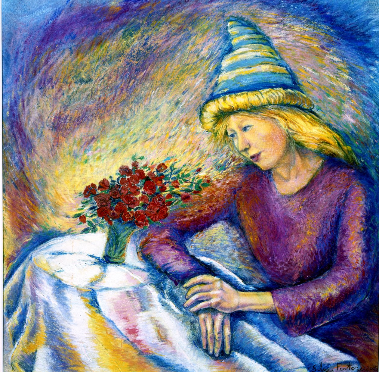 Konverzace, 2005 (pastely) od Silvia Pastore