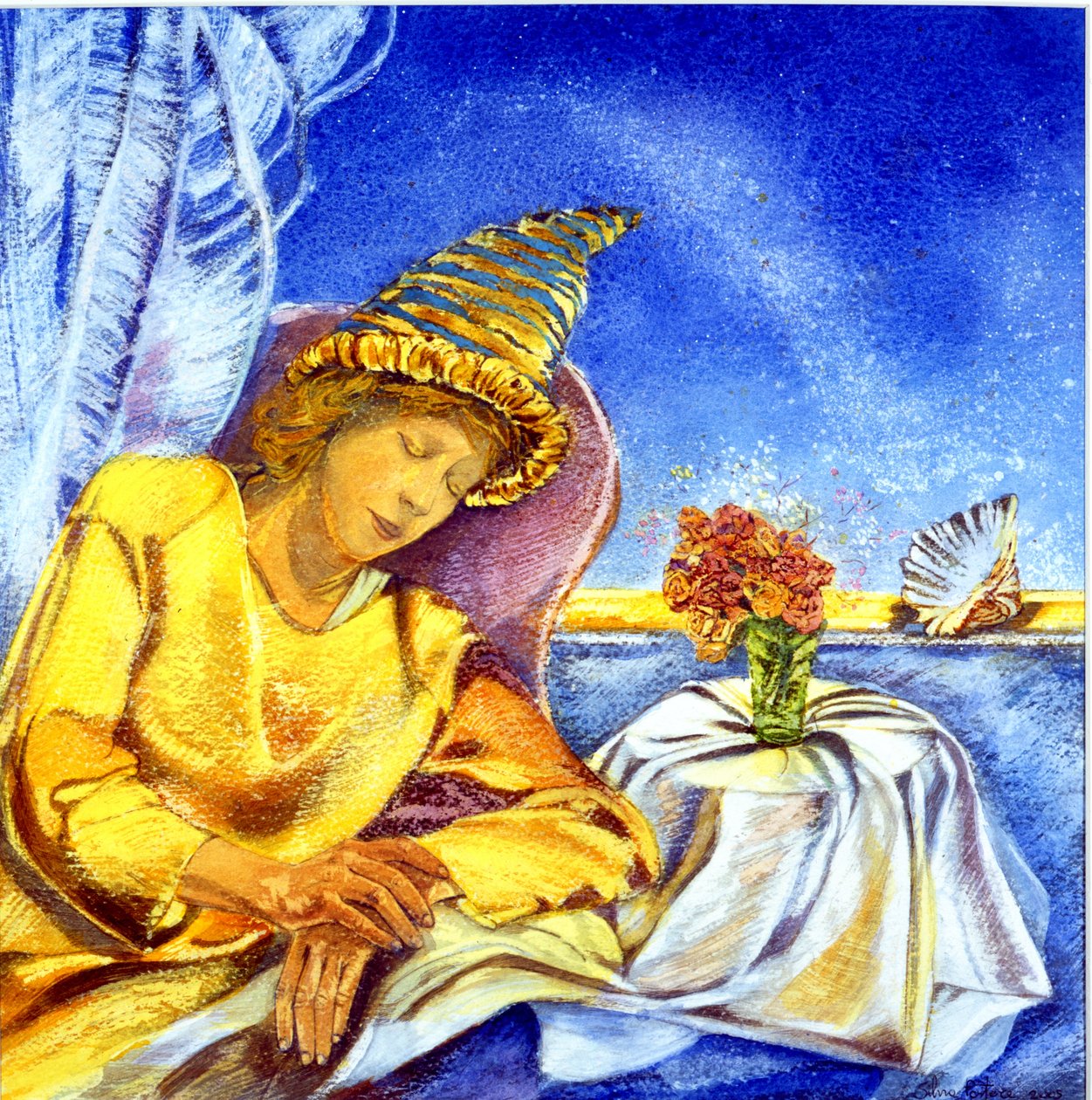 Spící kouzelník, 2005 (akvarel) od Silvia Pastore