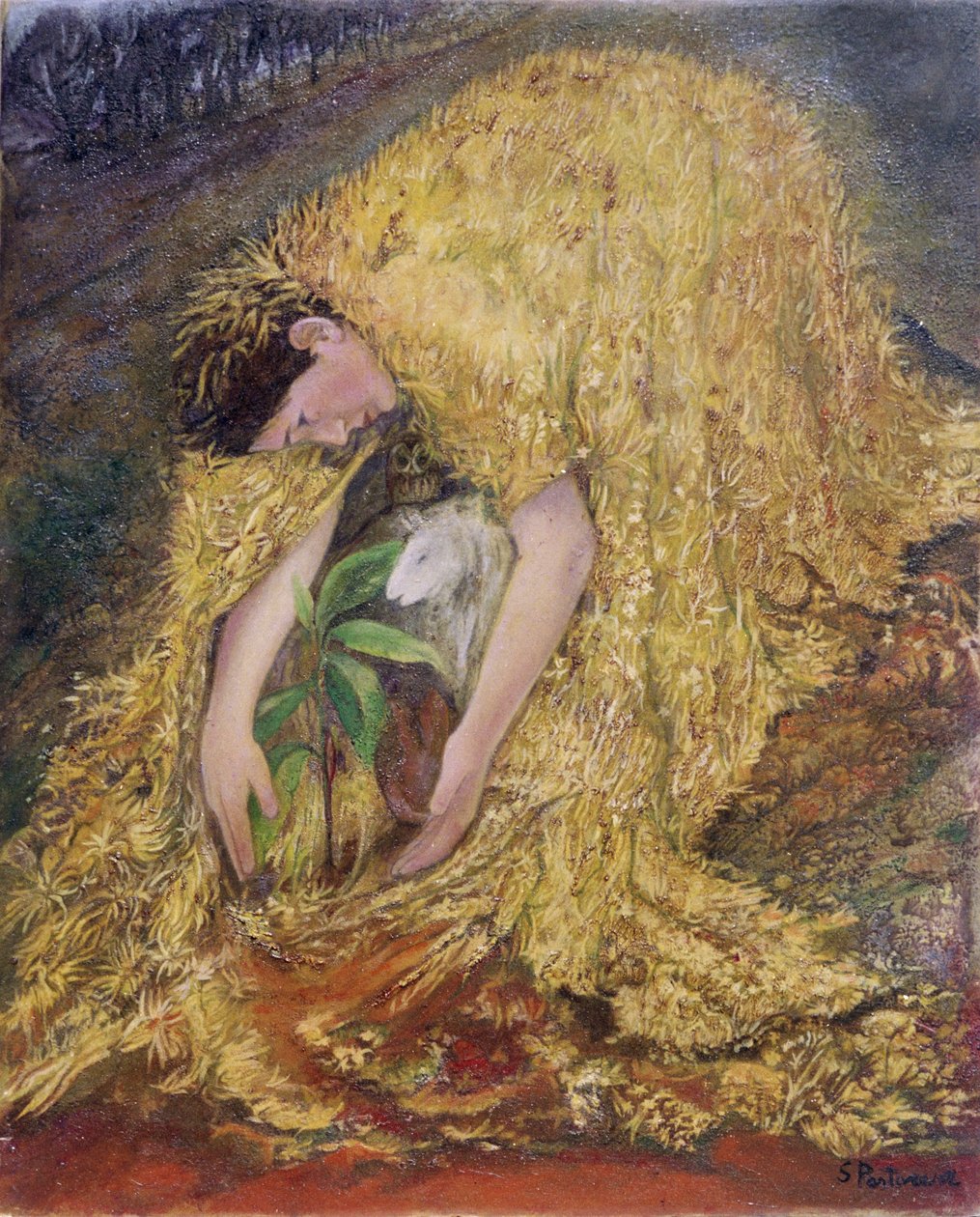 The Gardener, 2002 (olej na gessoed panelu) od Silvia Pastore