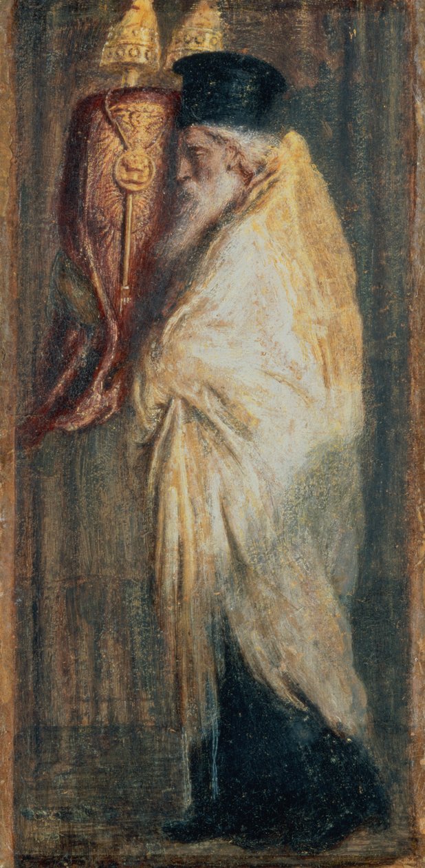 Aaron se svitkem zákona, 1875 od Simeon Solomon