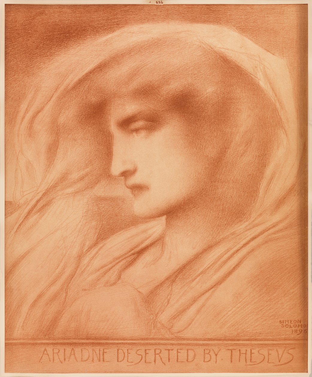 Ariadna opuštěná Theseem (fotografická reprodukce v sépii) od Simeon Solomon