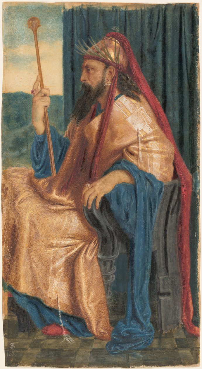 král Šalamoun od Simeon Solomon