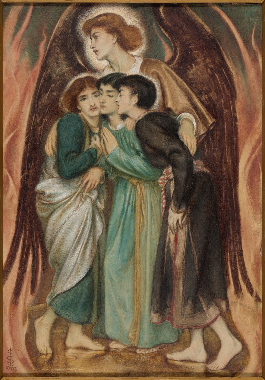 Šadrach, Méšak a Abednego v ohnivé peci od Simeon Solomon