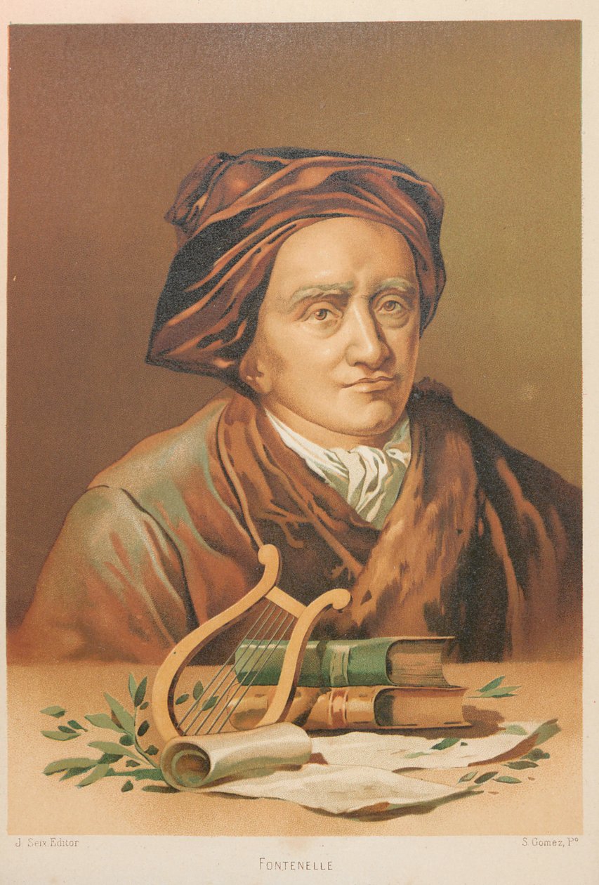 Portrét Bernarda le Bovier de Fontenelle 1657-1757, 1879. od Simón Gómez