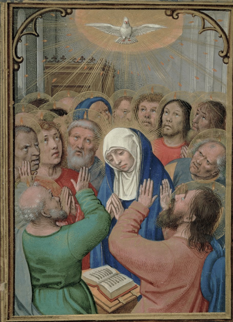 1,99 fol. 42v Letnice, kolem 1530 od Simon Bening