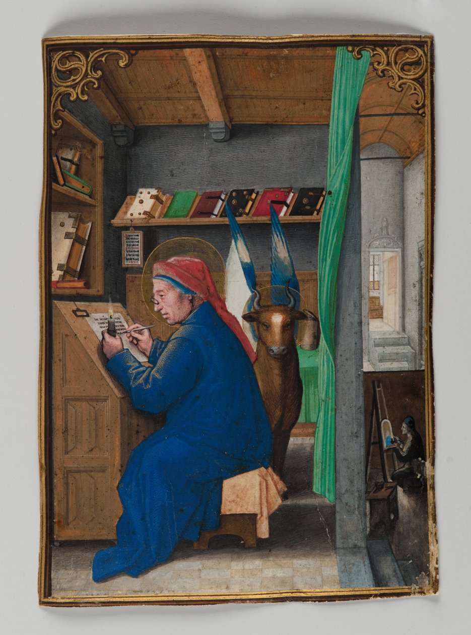 Svatý Lukáš Psaní v koruně, 1521 (tempera na pergamenu) od Simon Bening