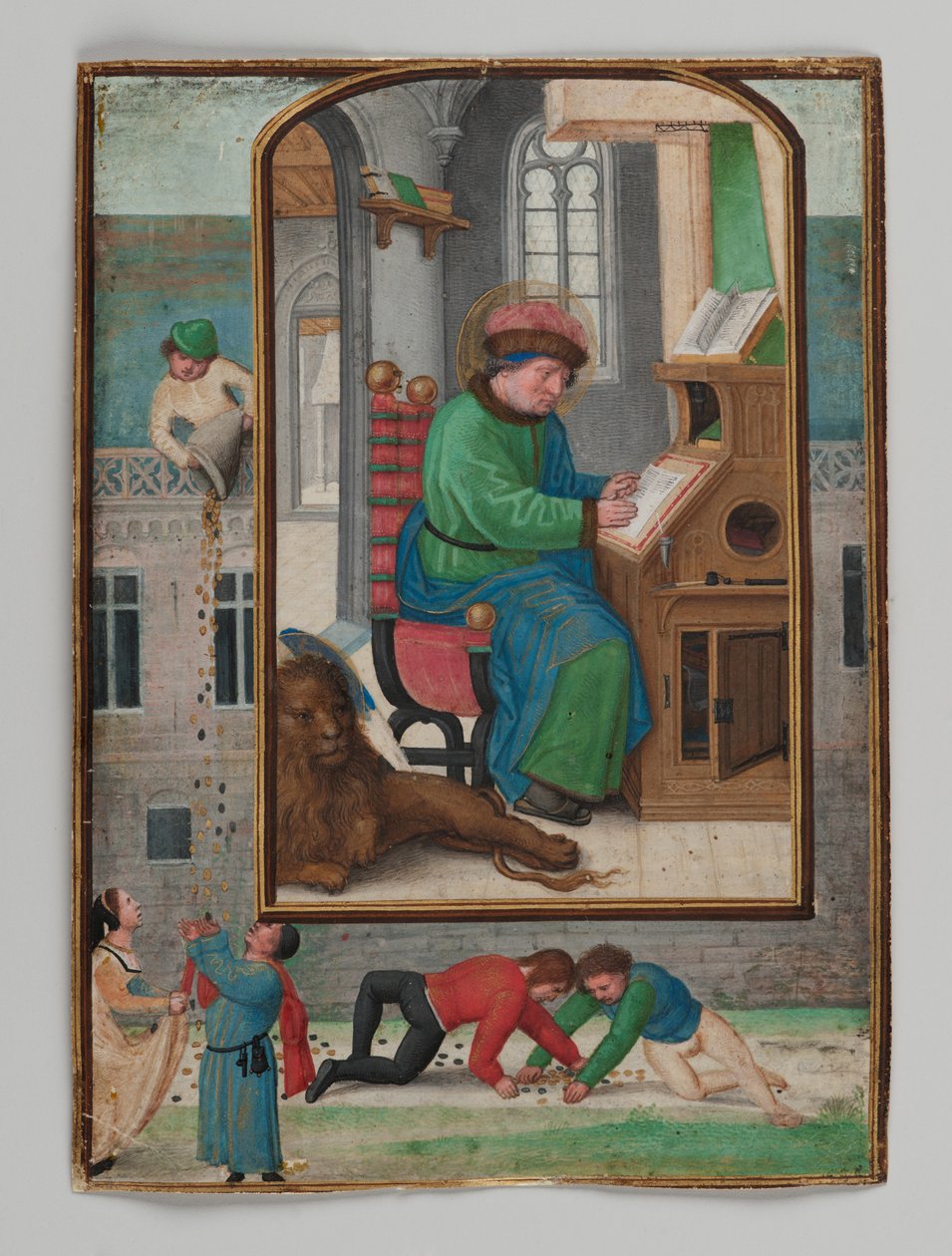 Psaní sv. Marka, 1521 (tempera na pergamenu) od Simon Bening