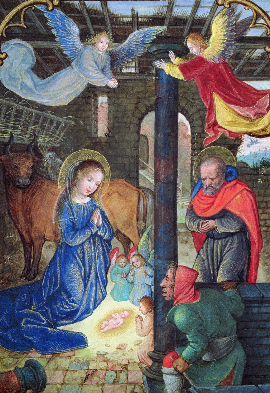 W.99 fol.18v Narození Páně, kolem 1530 od Simon Bening